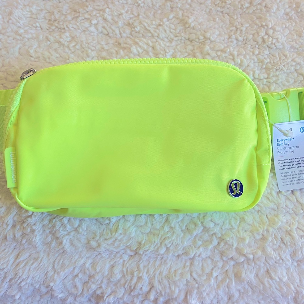 Lululemon Everywhere Belt Bag, neon green, new, never used, hard to find